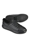Ziya, Erkek Hakiki Deri Sneaker 143423Z702 Siyah