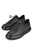 Ziya, Erkek Hakiki Deri Sneaker 143423Z702 Siyah