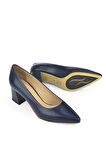 Ziya, Kadın Hakiki Deri Topuklu Ayakkabı 1511030Z974 Lacivert