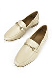 Ziya, Hakiki Deri Kadın Ayakkabı 1511033Z483083 Krem
