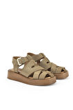 Ziya, Hakiki Deri Kadın Sandalet 1511033Z25013 Bej