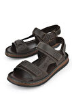 Ziya, Erkek Hakiki Deri Sandalet 1511045ZS6 Kahve