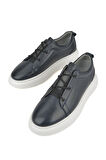 Ziya, Erkek Hakiki Deri Sneaker 151987Z133 Lacivert