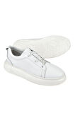Ziya, Erkek Hakiki Deri Sneaker 151987Z133 Beyaz