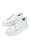 Ziya, Erkek Hakiki Deri Sneaker 151987Z133 Beyaz