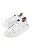 Ziya, Erkek Hakiki Deri Sneaker 151987Z024 Beyaz