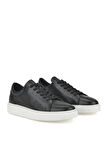 Ziya, Erkek Hakiki Deri Sneaker 1511026Z895 Siyah