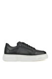 Ziya, Erkek Hakiki Deri Sneaker 1511026Z550 Siyah