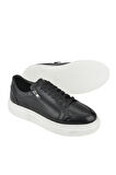 Ziya, Erkek Hakiki Deri Sneaker 1511026Z550 Siyah