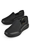 Ziya, Erkek Hakiki Deri Konfor Ayakkabı 151123Z3680 Siyah