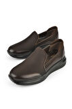 Ziya, Erkek Hakiki Deri Konfor Ayakkabı 151123Z3680 Kahve
