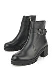 Ziya, Kadın Hakiki Deri Bot 1531022Z7694 Siyah