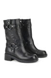 Ziya, Kadın Hakiki Deri Çizme 1531022Z7619 Siyah