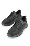 Ziya, Erkek Hakiki Deri Sneaker 153983Z907 Siyah
