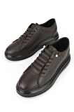 Ziya, Erkek Hakiki Deri Sneaker 153423Z73 Kahve