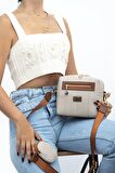 Silver Polo  Kadın Çapraz Çanta 1038-37829 SILVER POLO ÇAPRAZ BAYAN ÇANTASI M132 BEJ-MAT TABA