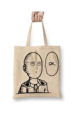 One Punch Man Bez Çanta Uzun Saplı Alışveriş Çantası Plaj Çantası