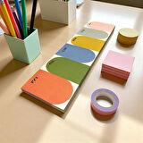 Fark Tanıtım Renkli Haftalık Masa Planlayıcı | Klavye Altı BlokNot – 80 Yaprak, 90 gr Ivory Kağıt, 8x30 cm