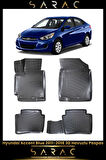 Hyundai Accent Blue 2018 Model Araca Özel 3d Havuzlu Paspas