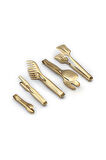 Titanyum Gold 5"li Makarna Salata Pasta Şeker Ve Buz Maşa Takımı-gold
