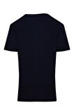 Lacivert Regular Fit %100 Pamuk Bisiklet Yaka Tişört | L
