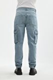 Erkek Kargo Cep Jean Pantolon
