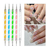 Nail Art Tırnak Süsleme Seti - Renkli Taşlar, Çizgi Bant, Törpü ve Nail Art Aksesuarları