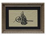 HÜSN-İ HAT TUĞRA TABLO “Sultan I. Abdülmecid’in Tuğrası” 64x46 cm