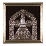 e38 EL İŞÇİLİĞİ HACIKILIÇ CAMİİ KAPISI ALİMİNYUM FOLYA KABARTMA TABLO 66 x 68 cm - 5933