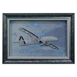 e38 EL İŞÇİLİĞİ KUM İĞNESİ  TABLO BAYRAKTAR TB3  68x47 cm - 5985