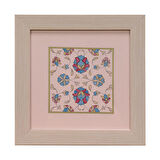 e38 EL İŞÇİLİĞİ ŞİKAF RENKLİ HALKAR TEZHİP TABLO 25 x 25 cm - 6036