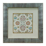 e38 EL İŞÇİLİĞİ ŞİKAF RENKLİ HALKAR TEZHİP TABLO 25 x 25 cm - 6038