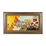 e38 EL İŞÇİLİĞİ KUMAŞ BOYAMA TABLO 105 x 59 cm - 6088