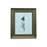 e38 EL İŞÇİLİĞİ LALE  EBRU TABLO 50x43  cm - 6226