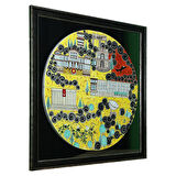 e38 EL İŞÇİLİĞİ  AYNALI ÇİNİ İŞLEME TABLO 98x98 CM ( 35 KĞ ) - 6363