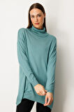 On Kadın Balıkçı Yaka Tunik 65317 Mint