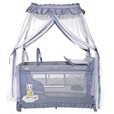 Lorelli Magic Sleep Park Yatak Beşik - Cool Grey Hippo
