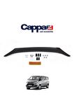Ford Tourneo Custom Kaput Koruyucu Rüzgarlığı 4mm Akrilik (ABS) Piano Black 2012-2017