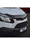 Ford Tourneo Custom Kaput Koruyucu Rüzgarlığı 4mm Akrilik (ABS) Piano Black 2012-2017