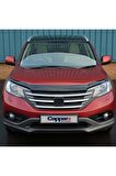 Honda Cr-v Ön Kaput Koruyucu Rüzgarlığı 4mm Akrilik (ABS) Piano Black 2013-2018