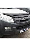 Isuzu D-max Ön Kaput Koruyucu Rüzgarlığı 4mm Akrilik (abs) Piano Black 2012-2017 Uyumlu