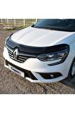 Renault Megane 4 Ön Kaput Koruyucu Rüzgarlığı 4mm Akrilik (abs) Piano Black 2016 Ve Sonrası