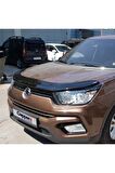 Ssangyong Tivoli Ön Kaput Koruyucu Rüzgarlığı 4mm Akrilik (abs) Piano Black 2015 Ve Sonrası