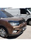 Ssangyong Tivoli Ön Kaput Koruyucu Rüzgarlığı 4mm Akrilik (abs) Piano Black 2015 Ve Sonrası