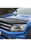 Volkswagen Amarok Ön Kaput Koruyucu Rüzgarlığı 4mm Akrilik (abs) Piano Black 2010 Ve Sonrası