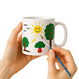 Kupa Bardak Boyama Seti – Kendin Tasarla Hediye Kutulu Seramik Kupa ve Boya Seti