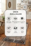Weste Yıkanabilir Yolluk Halı Kaymaz Taban Salon Mutfak Vizon