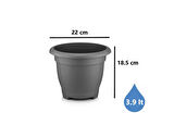 Omnipazar SO-VHS3 Dekoratif Vaha Saksı İç ve Dış Mekan 3.9 Litre No 3