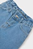 Kız Bebek Paperbag Duble Paça Jean Pantolon