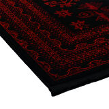 Yağcıbedir Afgan Türkmen Otantik Desenli Dokuma Bordo Oturma Odası Salon Mutfak Halısı 3671H_ZS47